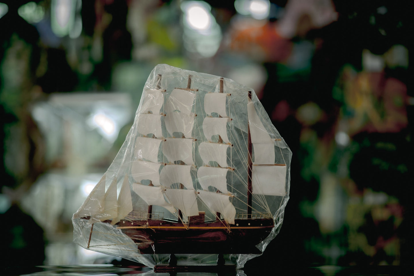 Classic Timber Sailboat Model