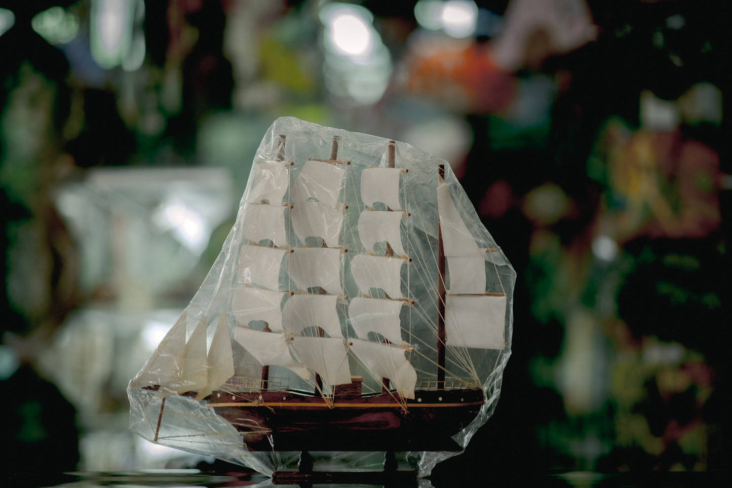 Classic Timber Sailboat Model
