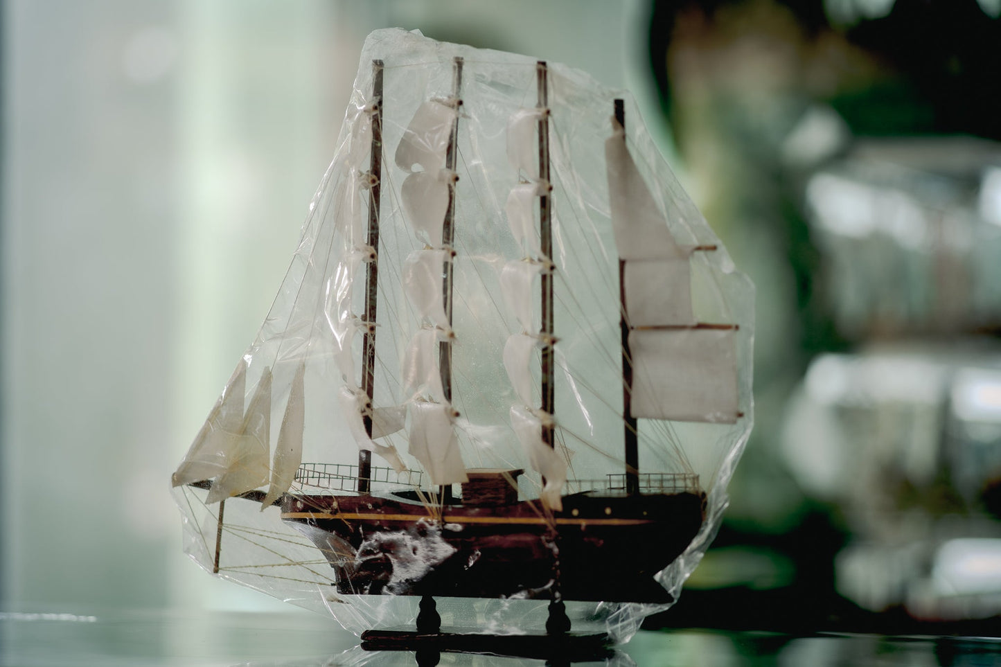 Classic Timber Sailboat Model