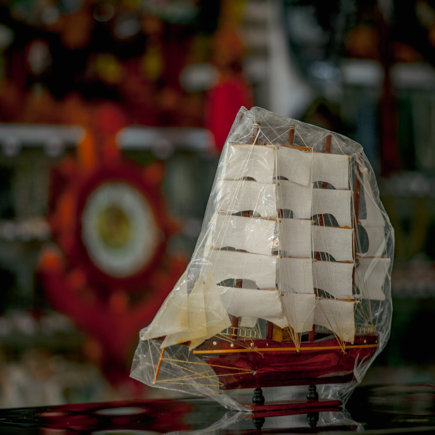 Classic Timber Sailboat Model