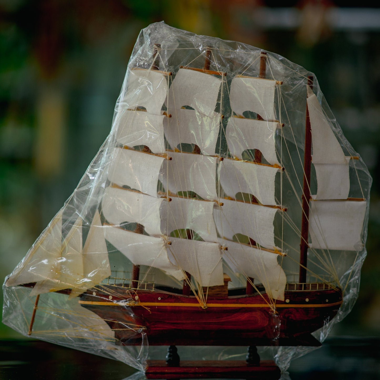 Classic Timber Sailboat Model