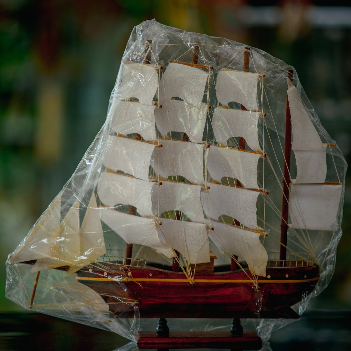 Classic Timber Sailboat Model