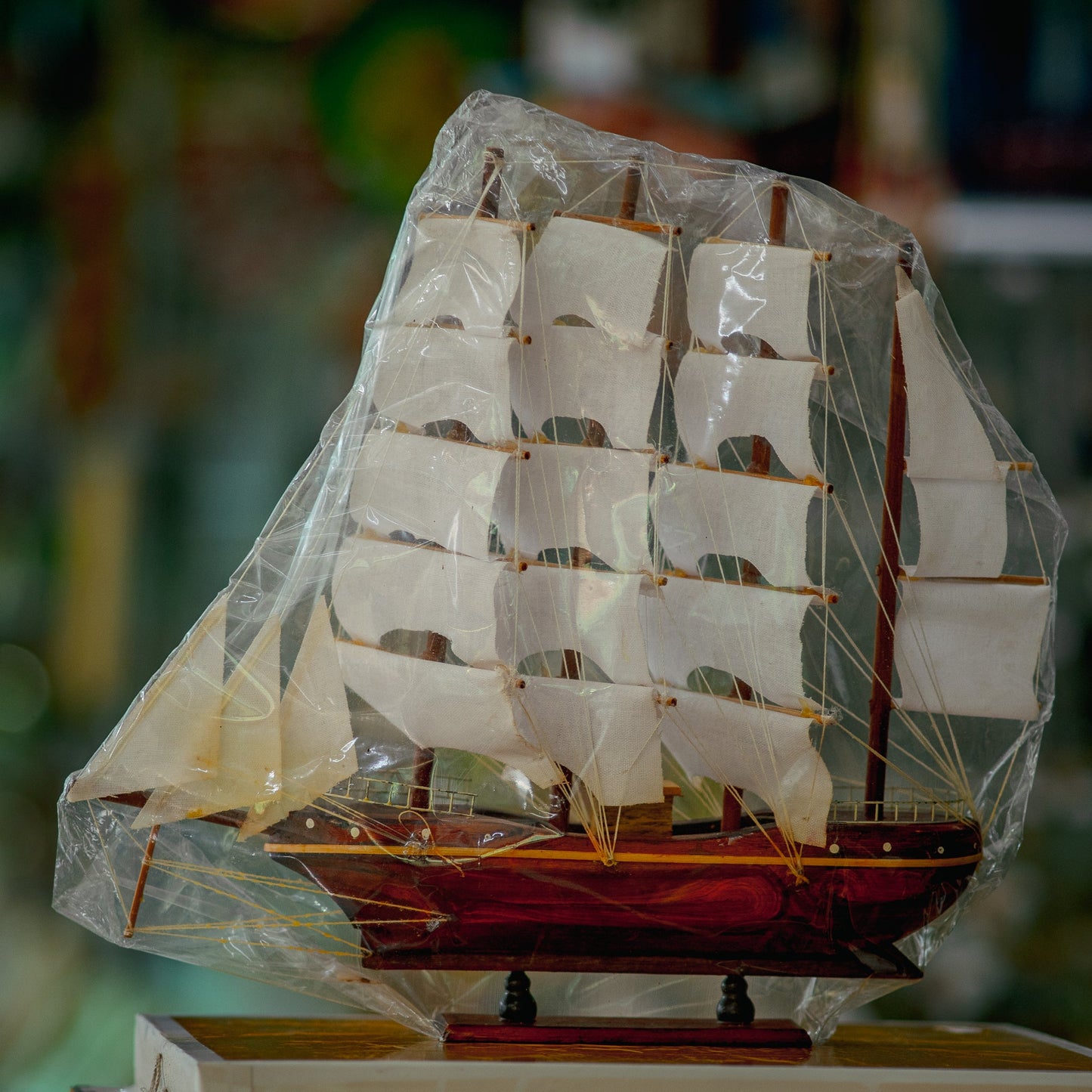 Classic Timber Sailboat Model