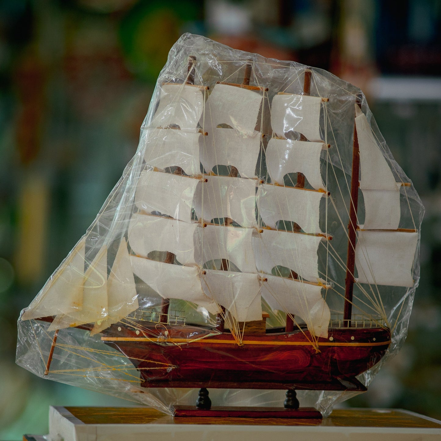 Classic Timber Sailboat Model