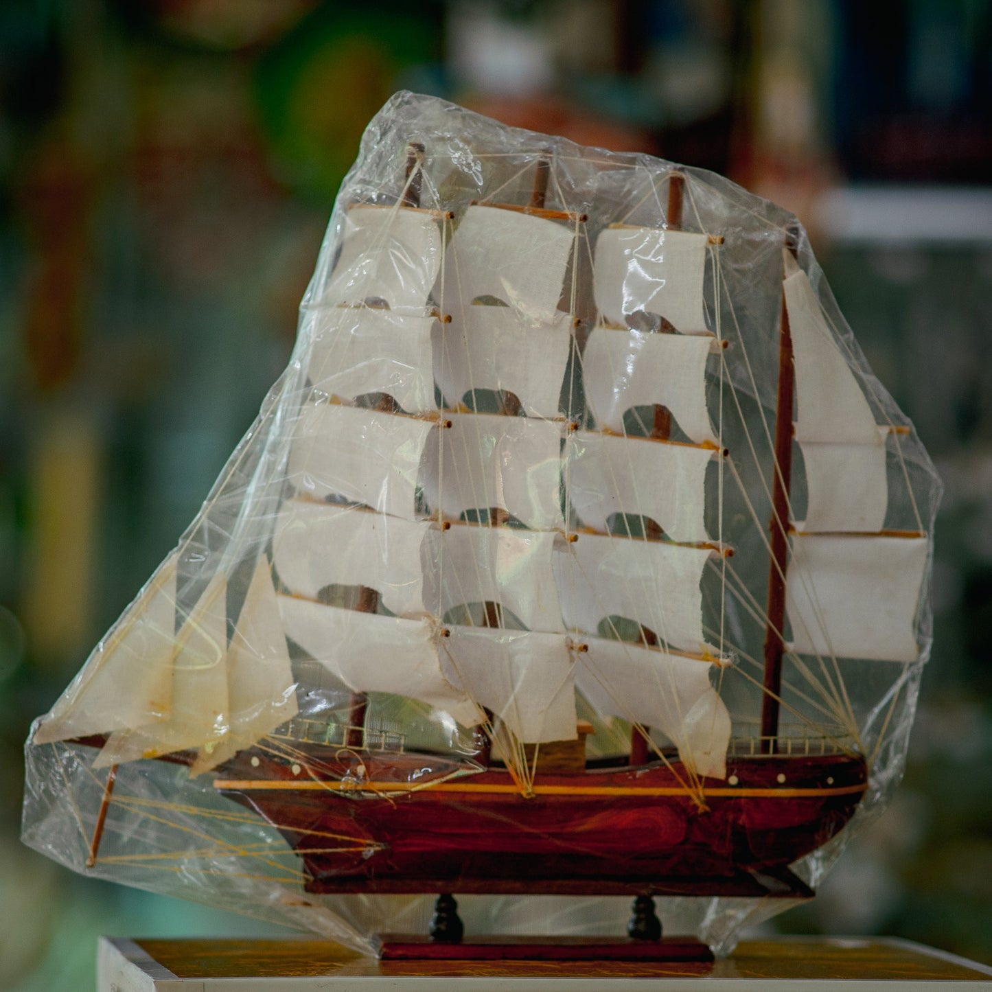Classic Timber Sailboat Model