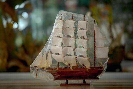 Classic Timber Sailboat Model