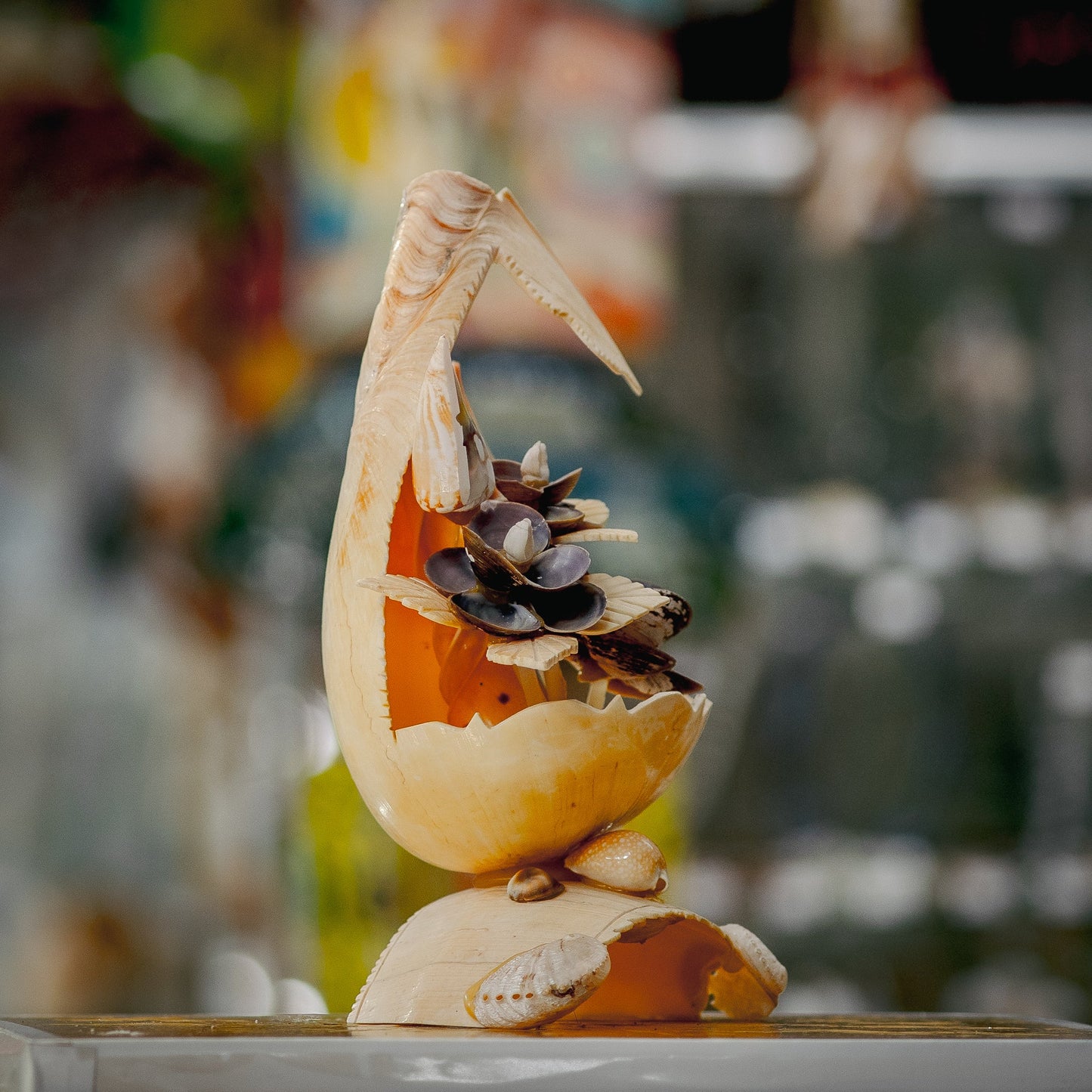 Budding Flower Cave Seashell Art